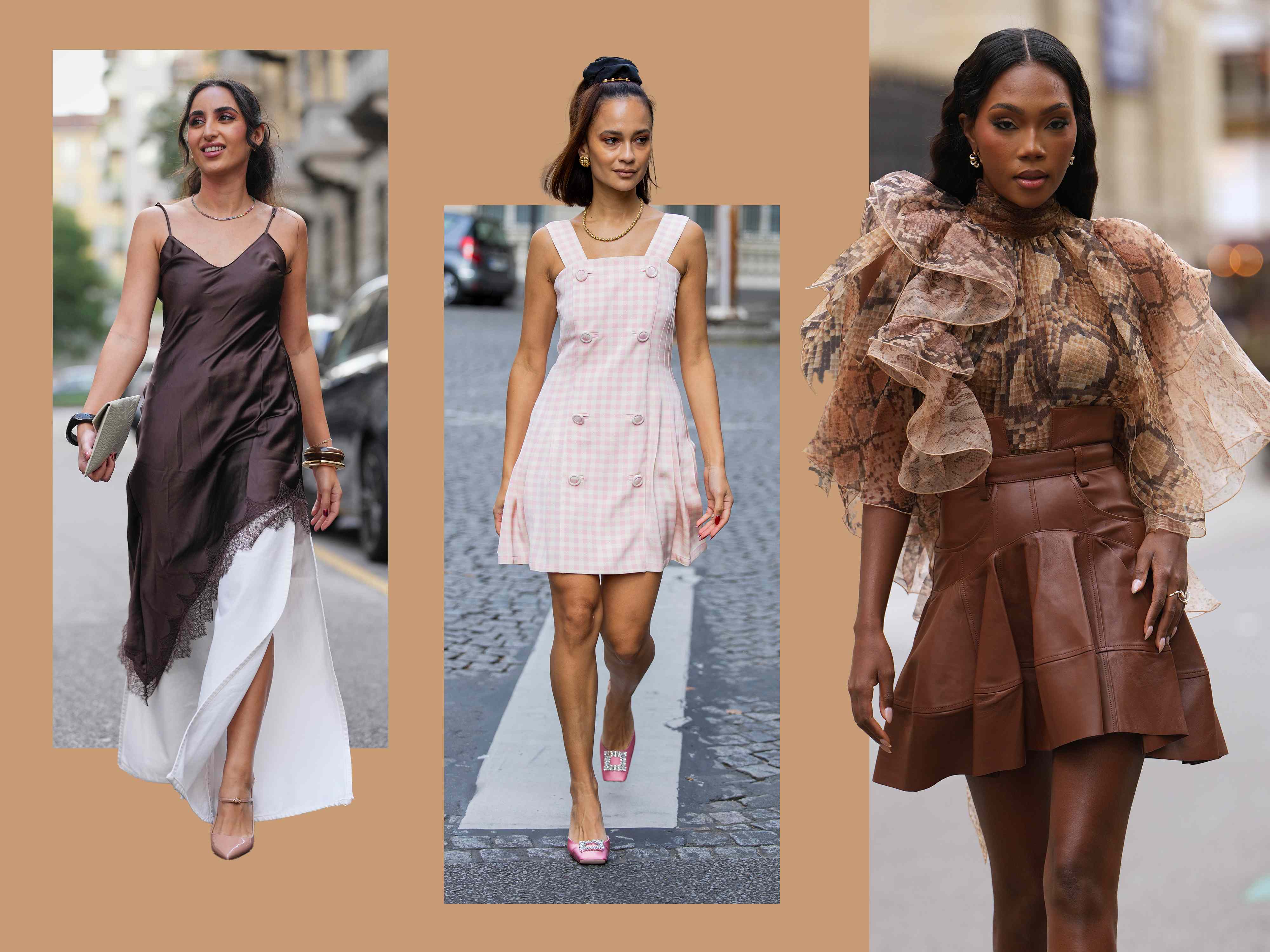 fashion show dress ideas for ladies 10 Taurus-Inspired Outfit With Practical Pieces and Romantic Frills group-zahana-mini-dress