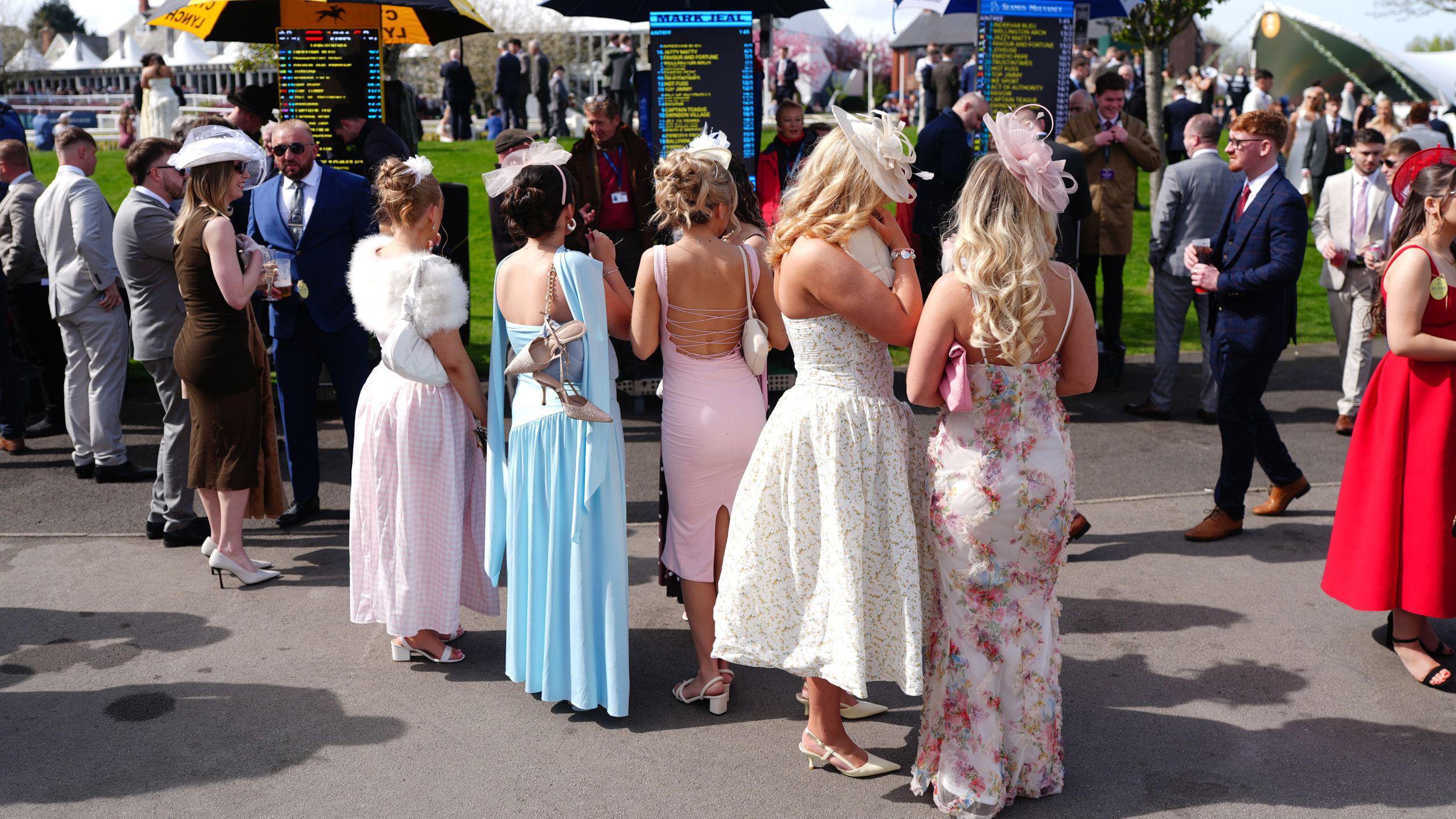 aintree ladies day dresses Sun shines on Grand National Day's stunning style metafield_color_Green