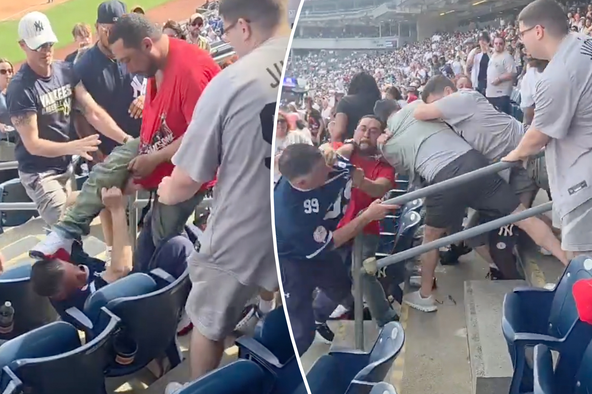 Yankee Stadium brawl only gets more wild as new footage of fan being ...