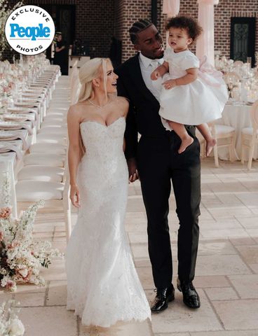 Jaylon and Jaden Jones with their daughter, LondonCredit: Olivia Avers Photography