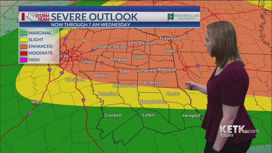 Tornado Watch issued for East Texas until 1 a.m. - AOL