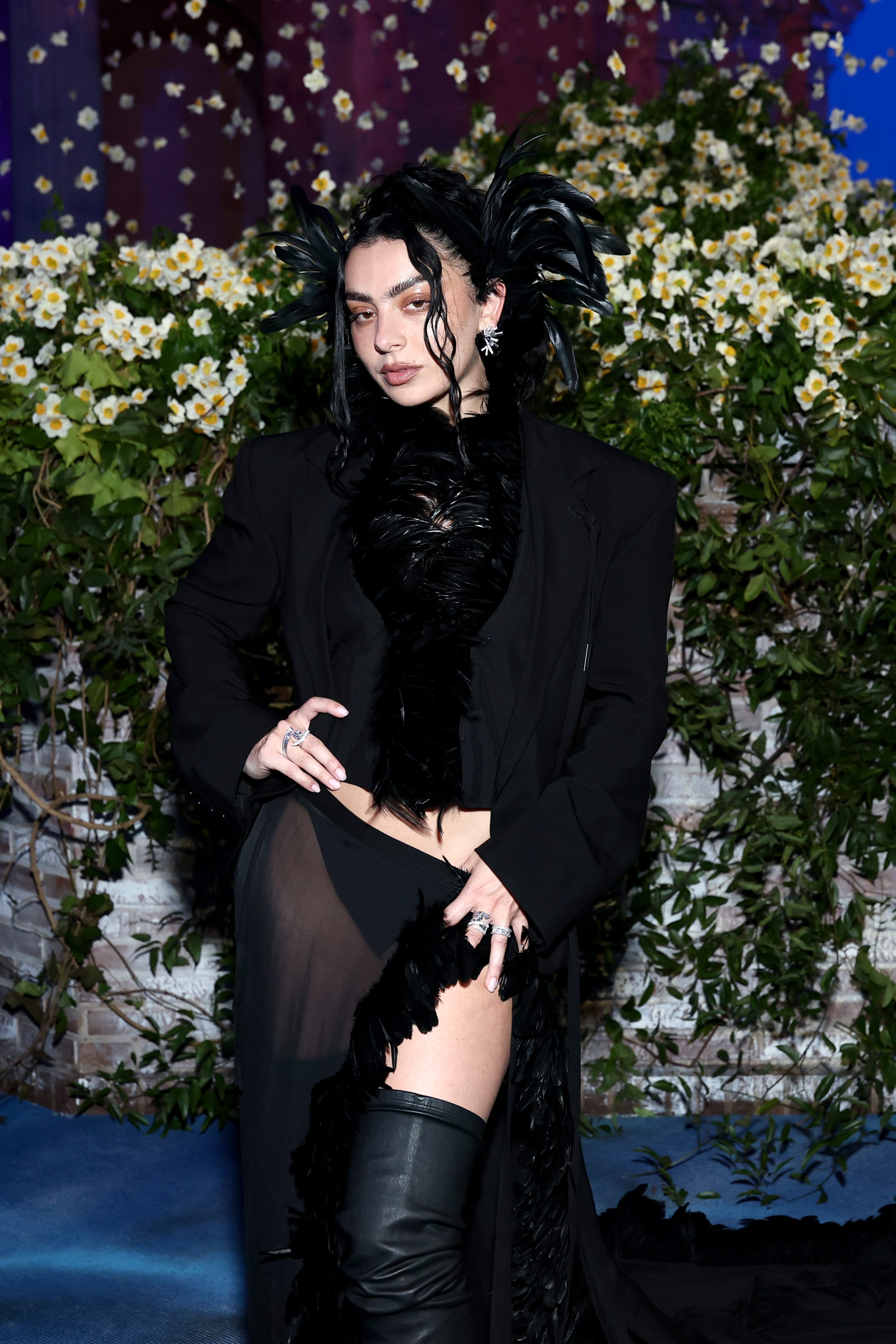 charli xcx black dress Charli XCX Black Princess Formal Gown 2020 BRIT Awards TCD8874