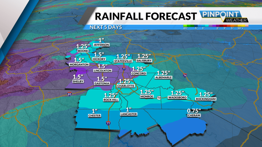 Sunny and warm before rain comes to Charlotte midweek - AOL