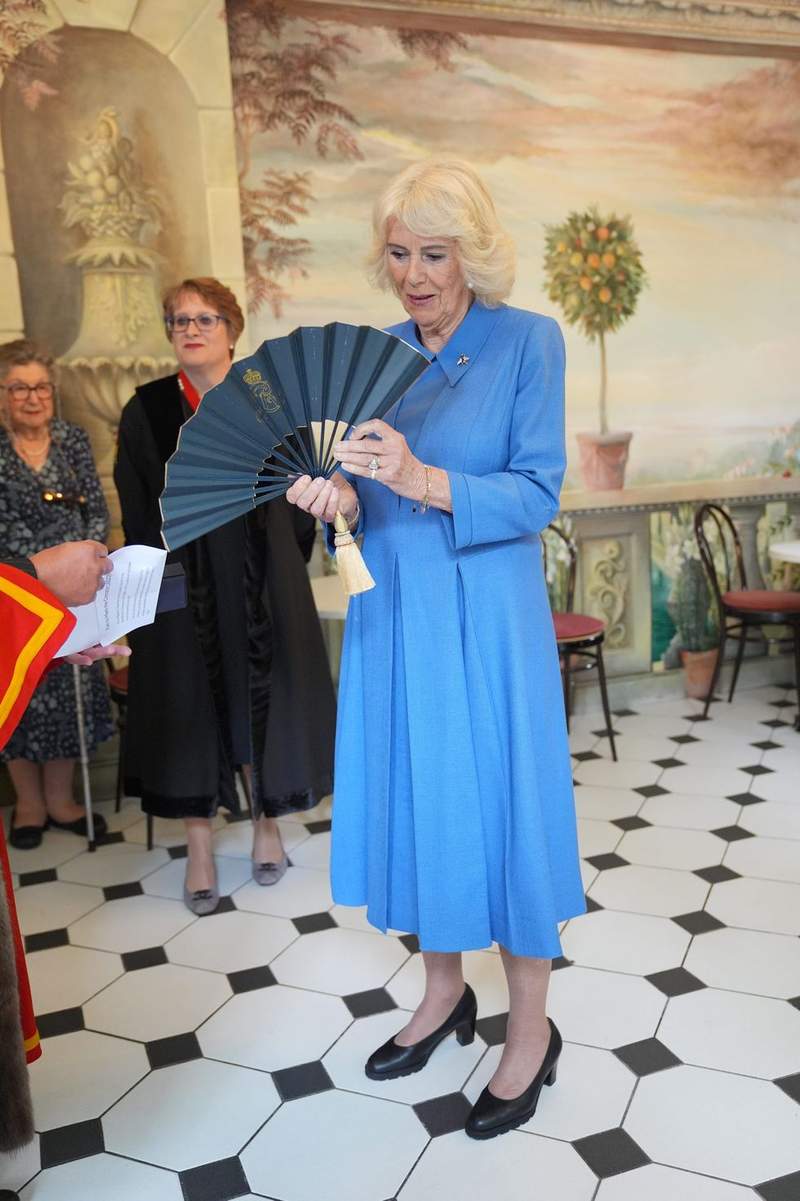 lady in blue dress at coronation King Charles Coronation: Jill Biden star guest at coronation tea
