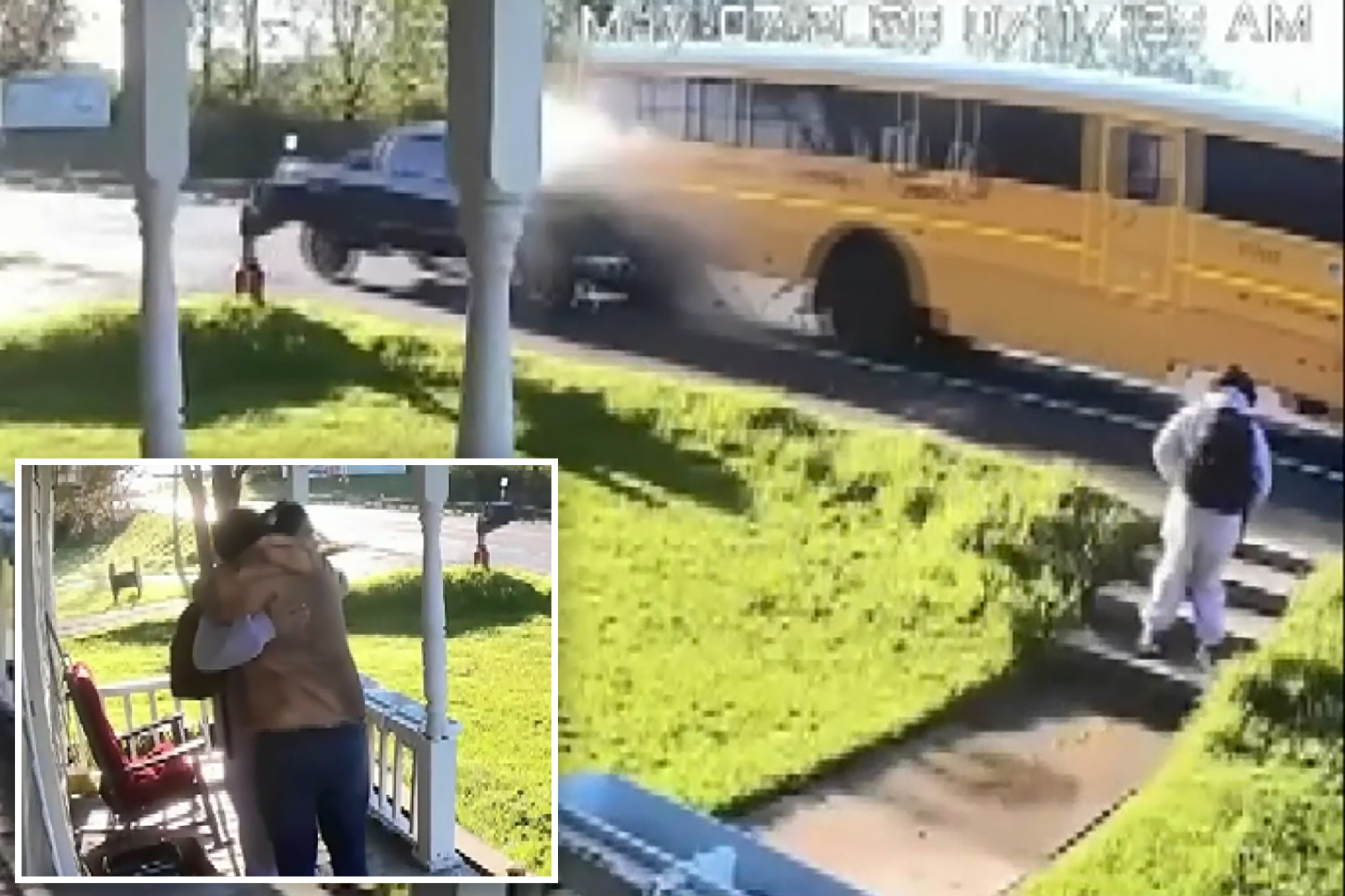 Distracted driver slams into school bus in upstate NY, injuring kids - AOL