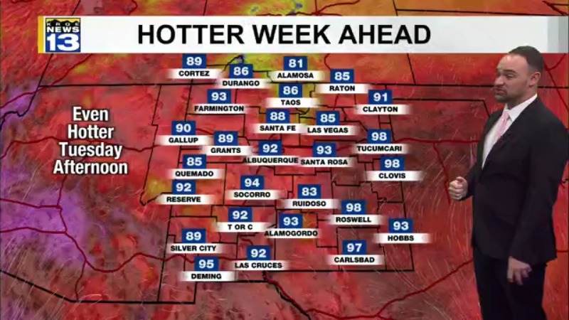 Hotter temperatures move in New Mexico next week - AOL