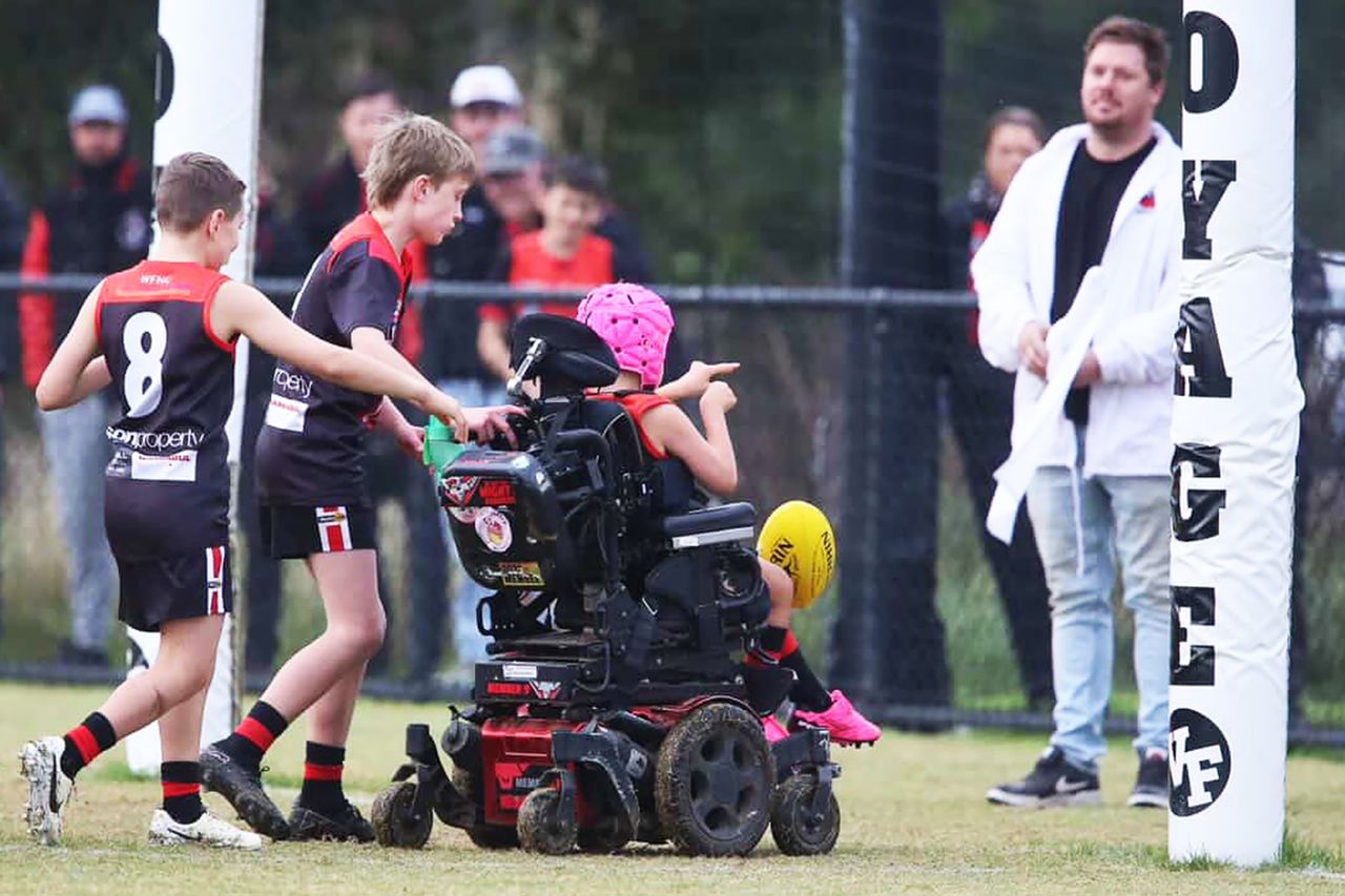Young Australian Football Fan with Cerebral Palsy Makes First Goal ...