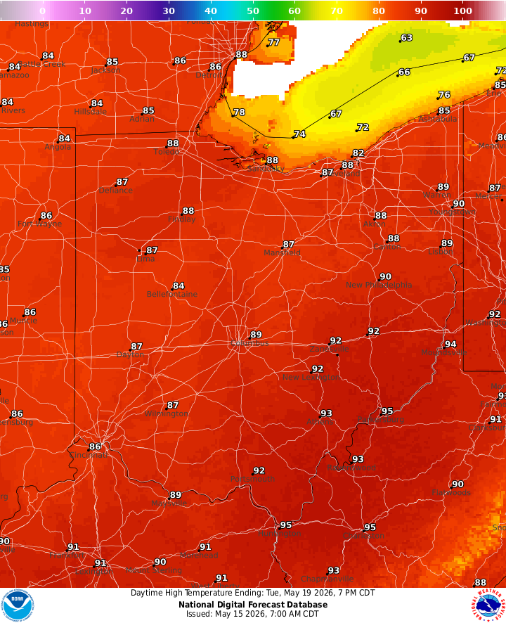 Ohio heat wave mapped: Temps in 90s with feels-like near 100 next week ...