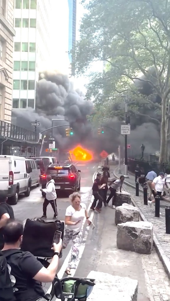Insane video shows MTA car explode in huge NYC fireball near Wall ...