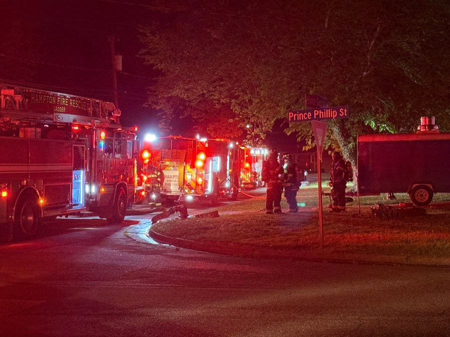 Crews respond to fire on Prince George Drive in Hampton - AOL