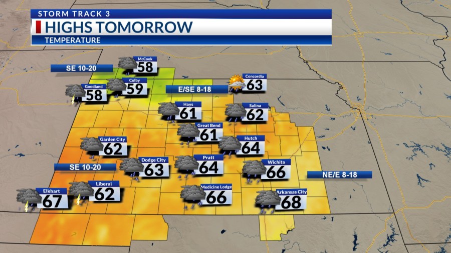 Storm Track 3 Forecast: Off/on scattered showers and a few stronger ...