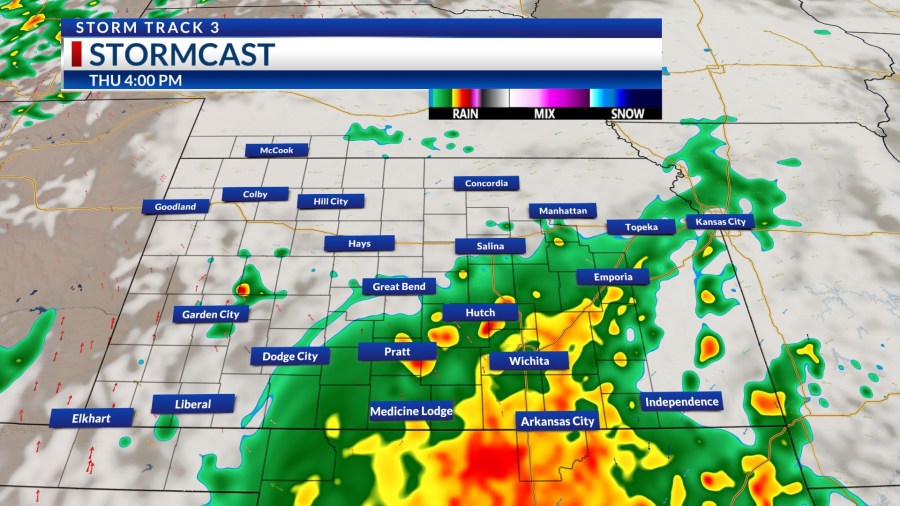 Storm Track 3 Forecast: Off/on scattered showers and a few stronger ...