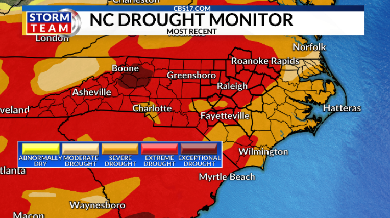 Exceptional drought conditions return to North Carolina; nearly all of ...