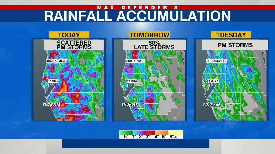 Another afternoon and evening of scattered showers and storms ahead - AOL