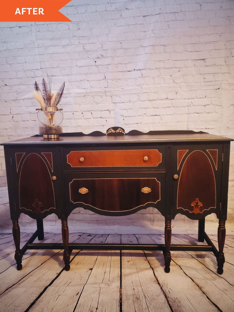 A Vintage Buffet in Disrepair Became a Beautiful Statement Piece - AOL