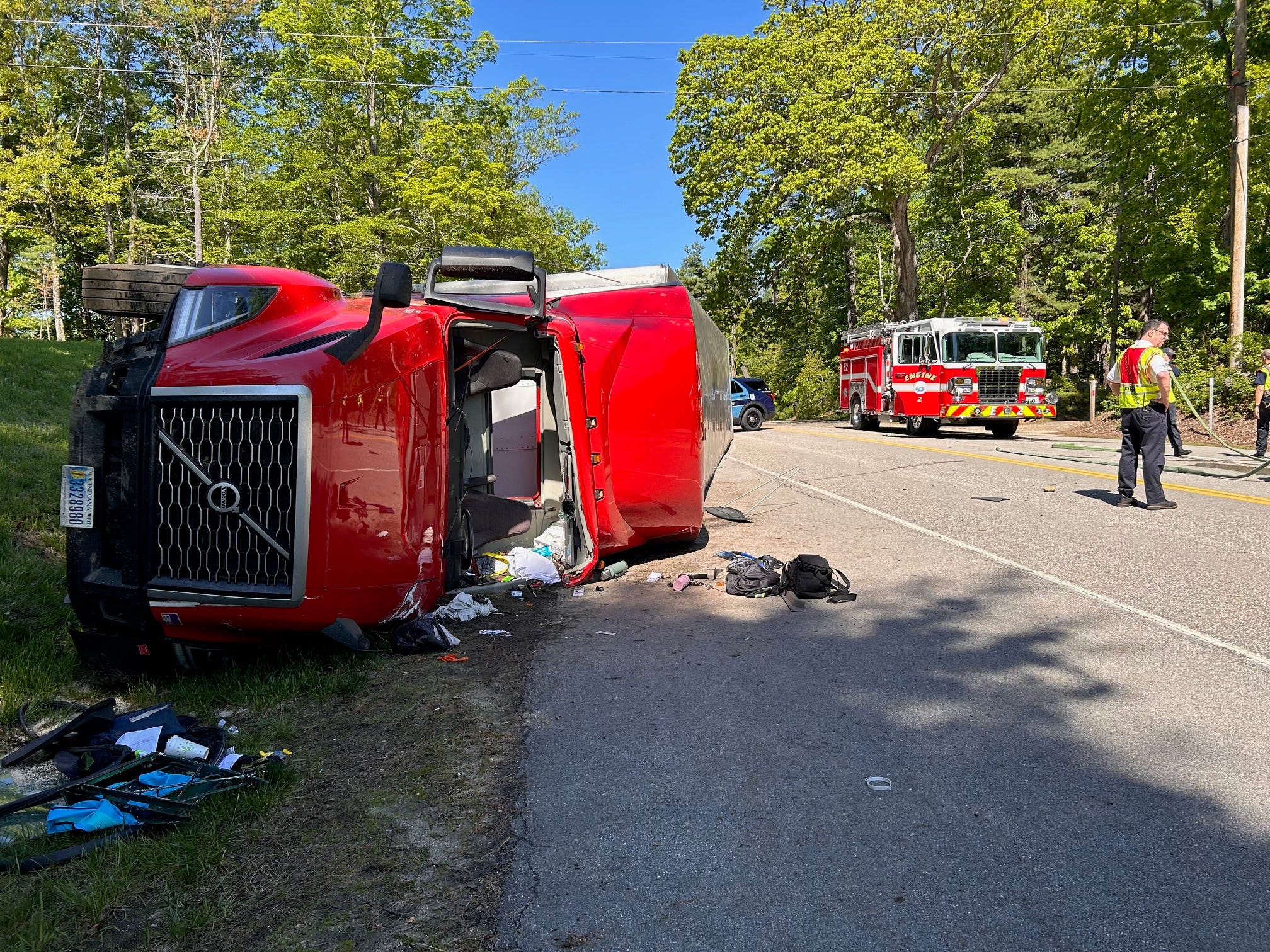 Tractor-trailer driver extricated after Route 4 crash in Durham - AOL