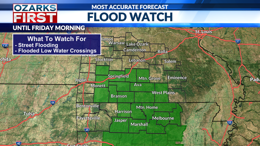 Flood Watch remains in effect across portions of the Ozarks - AOL