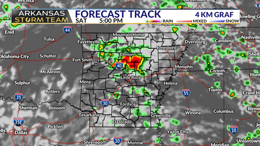 Arkansas Storm Team Forecast: Very warm & humid with a few showers ...