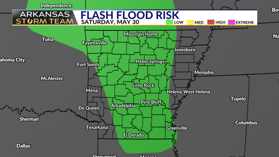 Arkansas Storm Team Forecast: Very warm & humid with a few showers ...