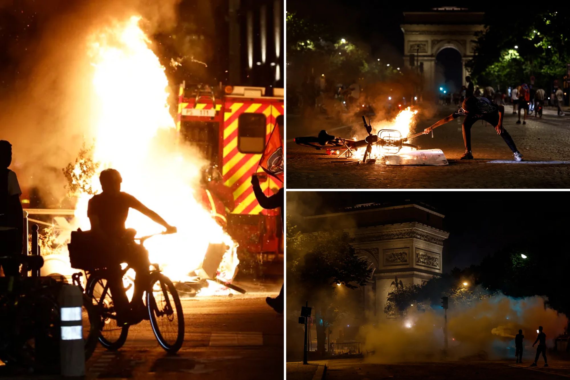 People Using Hand Fans Paris police arrest over 130 people in wild scenes after PSG wins ...