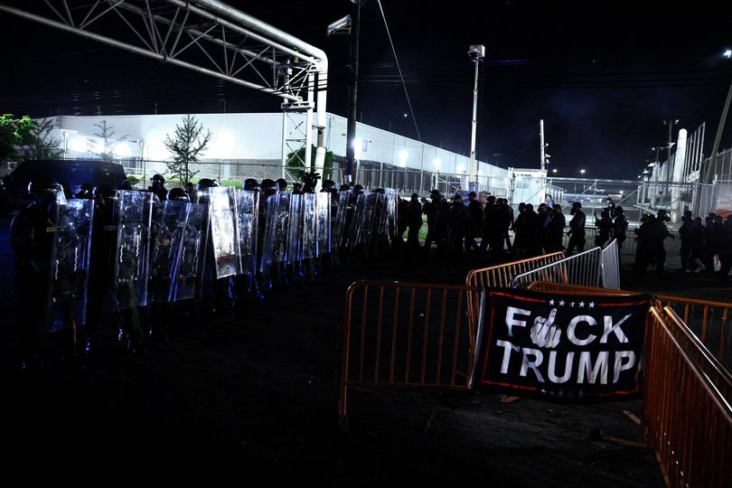 Newark curfew imposed as ICE detention center protest turn violent - AOL