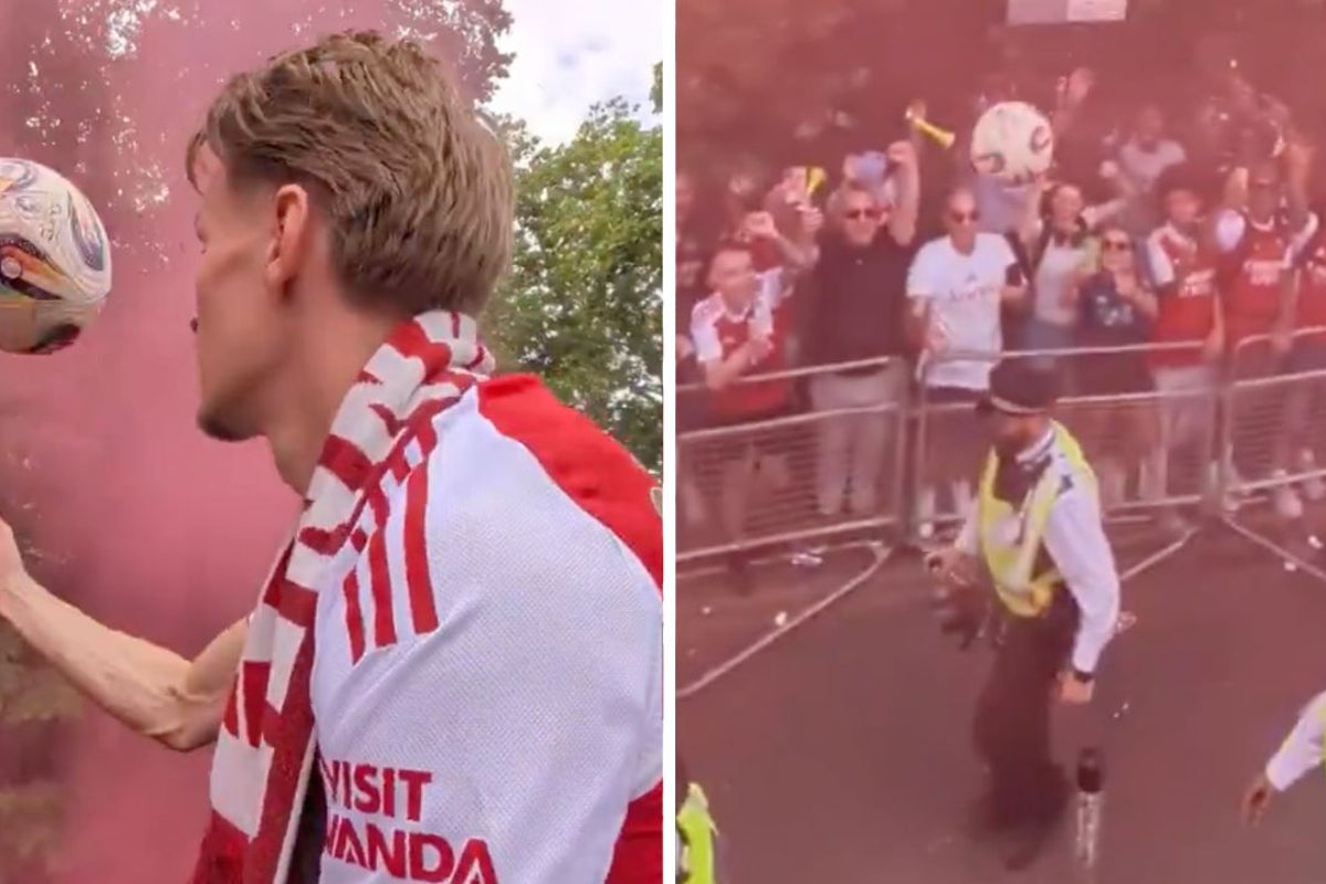 Martin Odegaard Accidentally Struck A Police Officer During Title Celebrations