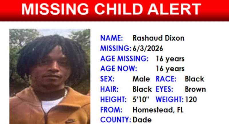 Florida Missing Child Alert Issued For 16-Year-Old Rashaud Dixon Last ...