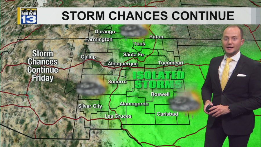 Two more days of rain chances across New Mexico before dry air returns ...