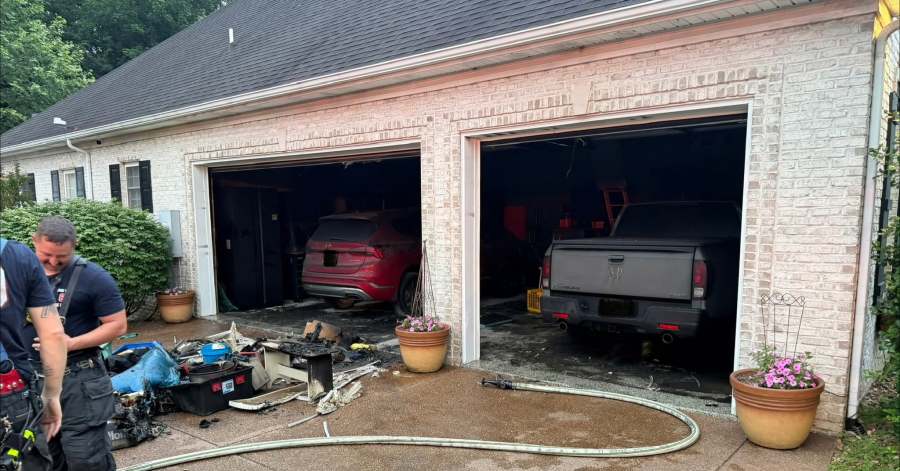 Fire crews say dog alerted Newburgh family of garage fire - AOL