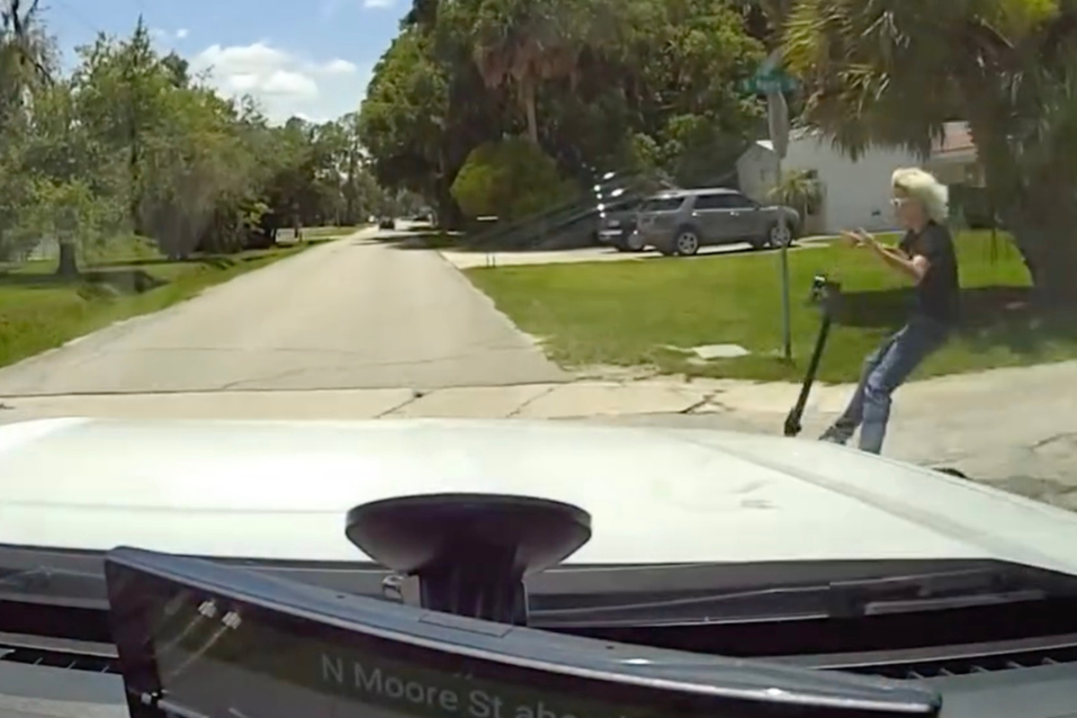 Teen electric scooter rider collides with police vehicle after running ...