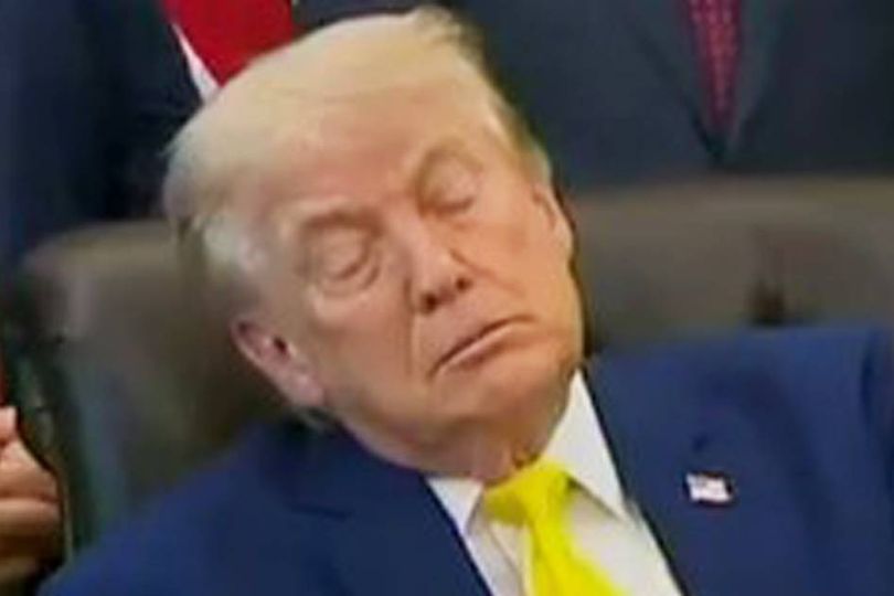 Fox News cuts footage as Donald Trump 'falls asleep' during meeting ...