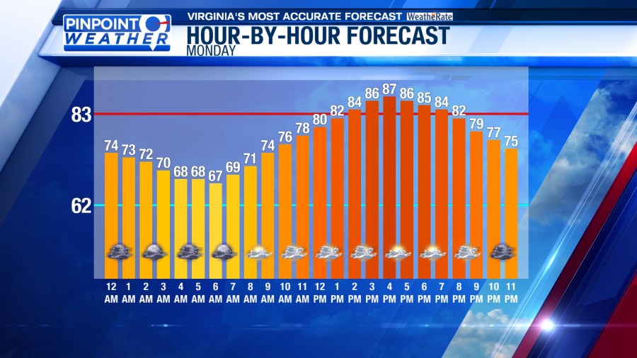 Pinpoint Weather: Heat remains this week with daily rain chances - AOL