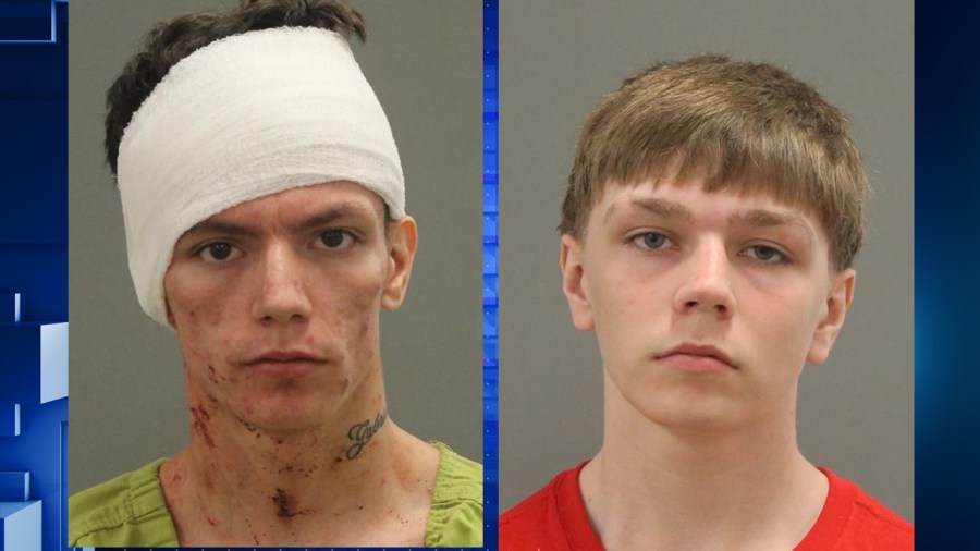 Two men arrested after fleeing police, hitting pole and squad car in ...