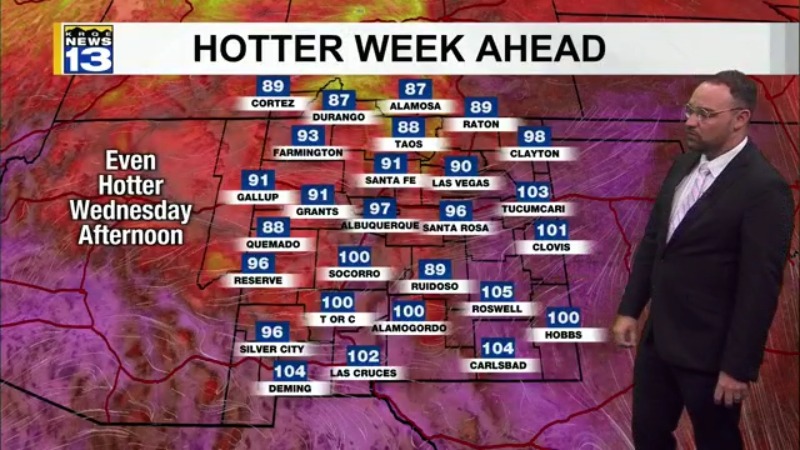 Hotter temperatures continue to move into New Mexico this week - AOL
