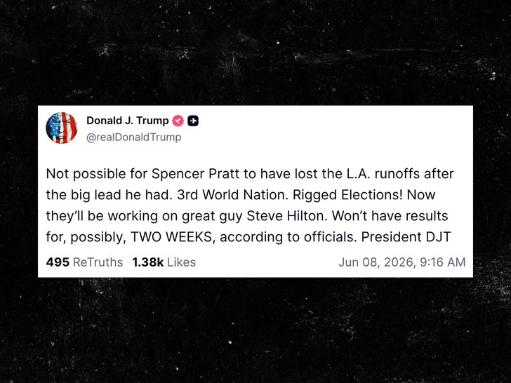 President Trump Rips L.A. Mayoral Election After Spencer Pratt Falls to ...