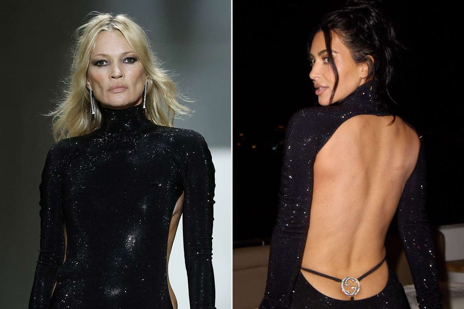 kate moss backless dress Kim Kardashian Wears Daring Black with Bedazzled Thong Previously Worn by SIZE:3XL mini dress Cinderella Couture Big Girls