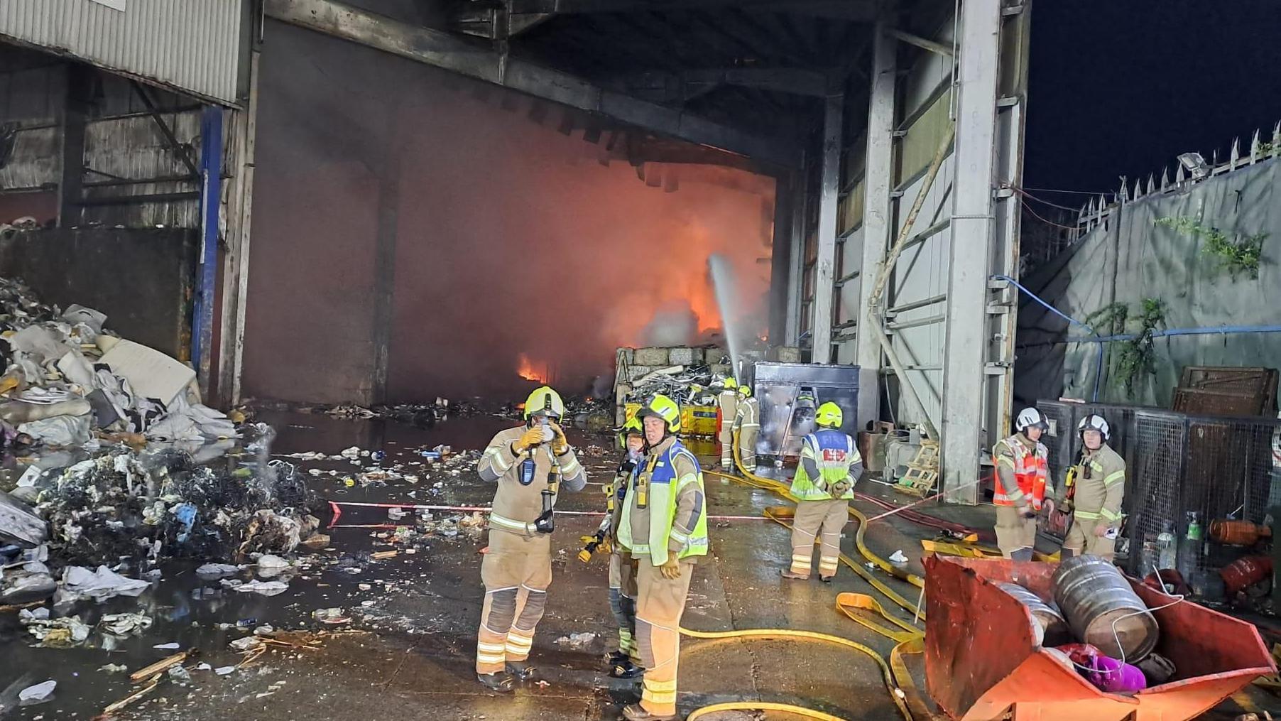 Investigation under way into recycling plant fire - AOL
