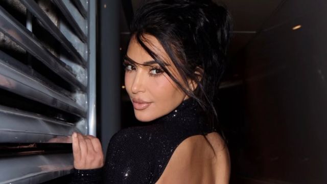 kim kardashian off the shoulder black dress Kim Kardashian Black Long Sleeve Short Cocktail Dress