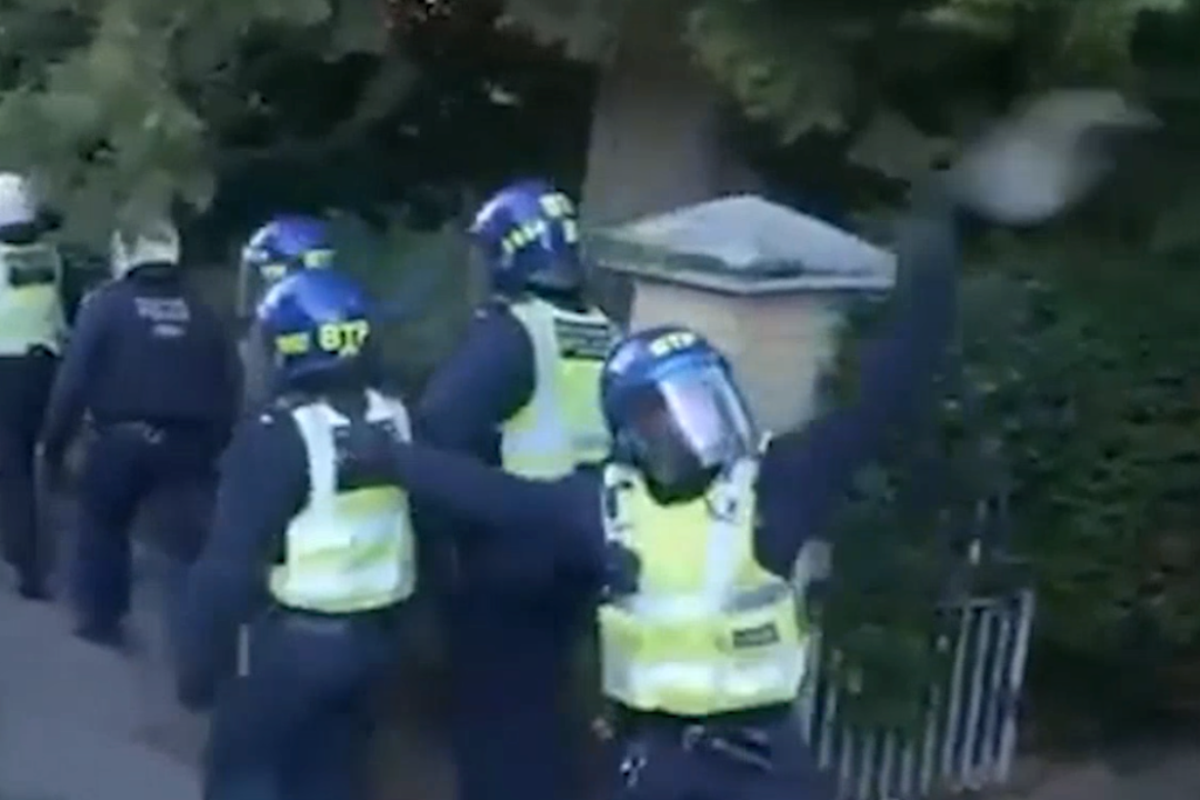 Projectiles thrown at police during Henry Nowak protest seen in new ...