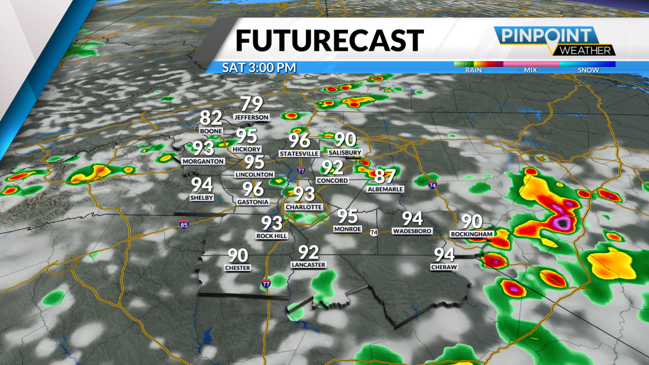 90s continue this weekend with increased shower chances - AOL