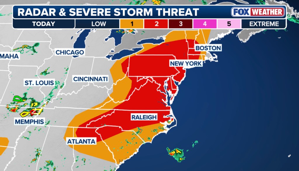 NYC and the Northeast bracing for thunder storms, severe weather to ...