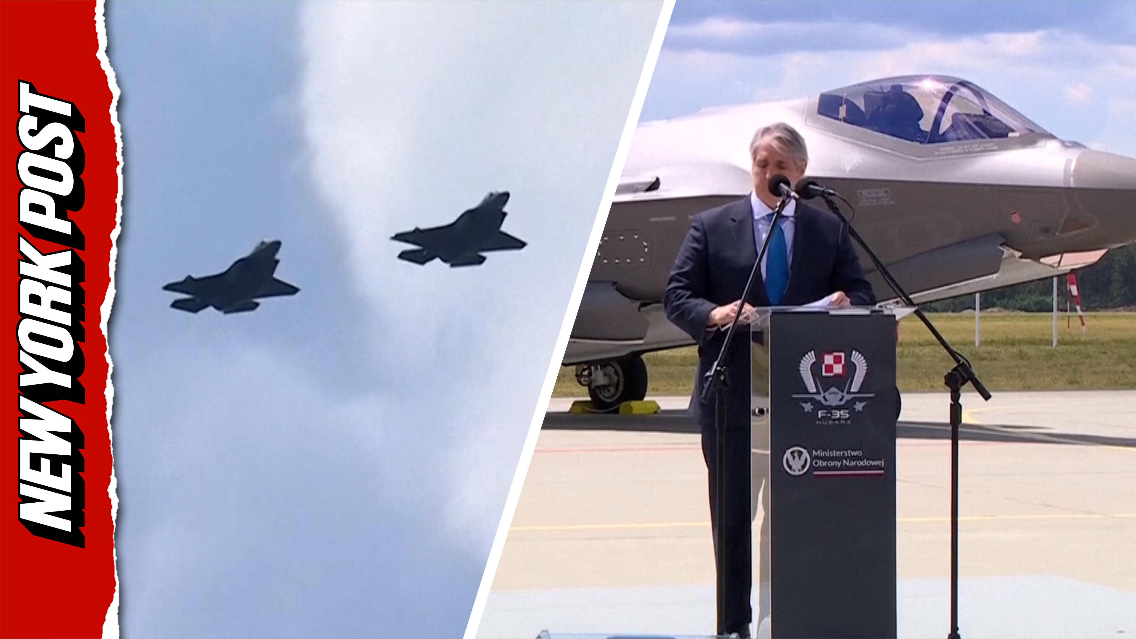 Poland celebrates arrival of US-built F-35 stealth fighters in major ...