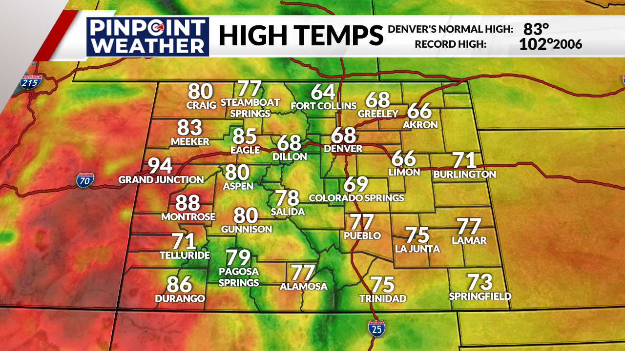 Denver weather: Much cooler Sunday, but hot and dry next week - AOL