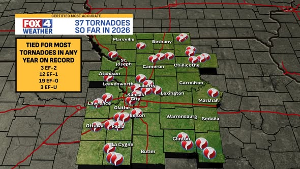Kansas City area ties record for most tornadoes in a year - AOL