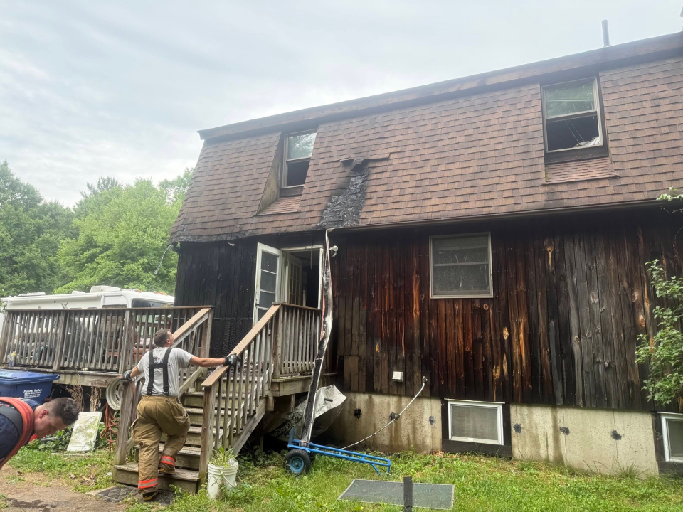 Southampton house fire contained after cigarette sparks blaze - AOL