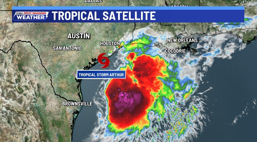 Tropical Storm Arthur develops off Texas coast - AOL
