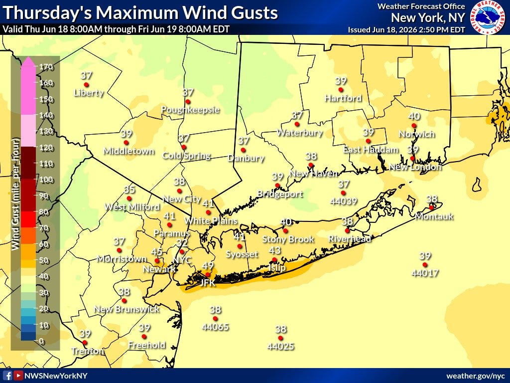 Strong winds knock down trees, close roads, cause power outages in NJ - AOL