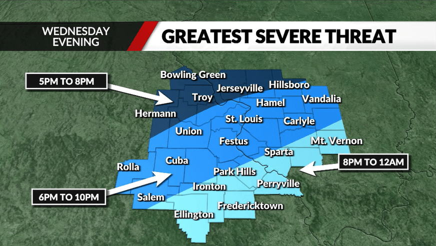 Storms, severe weather roll through the St. Louis area Wednesday - AOL
