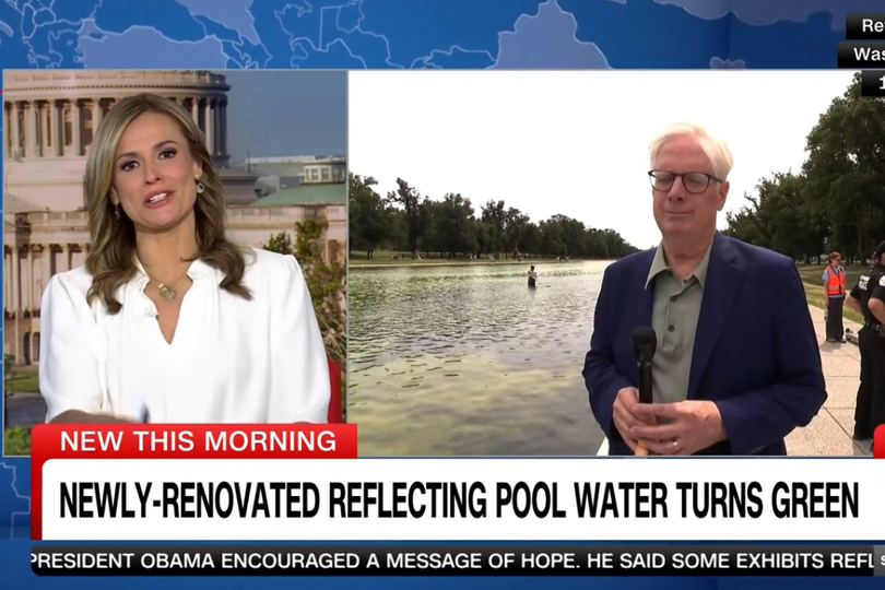 CNN issues update on 'gross' reflecting pool as 'Chief Algae ...