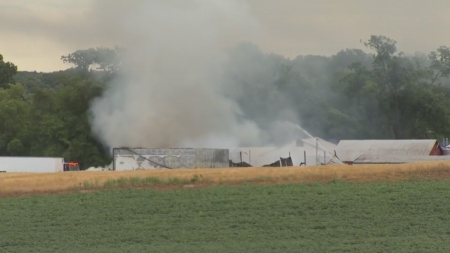 Local farm damaged in Vanderburgh County barn fire - AOL